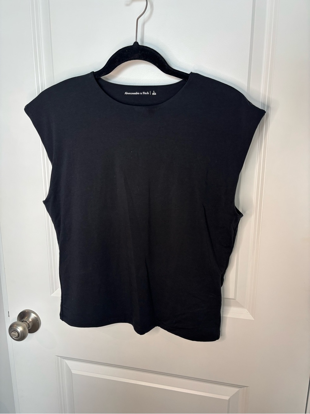 Abercrombie & Fitch Black Cap-Sleeve Top
